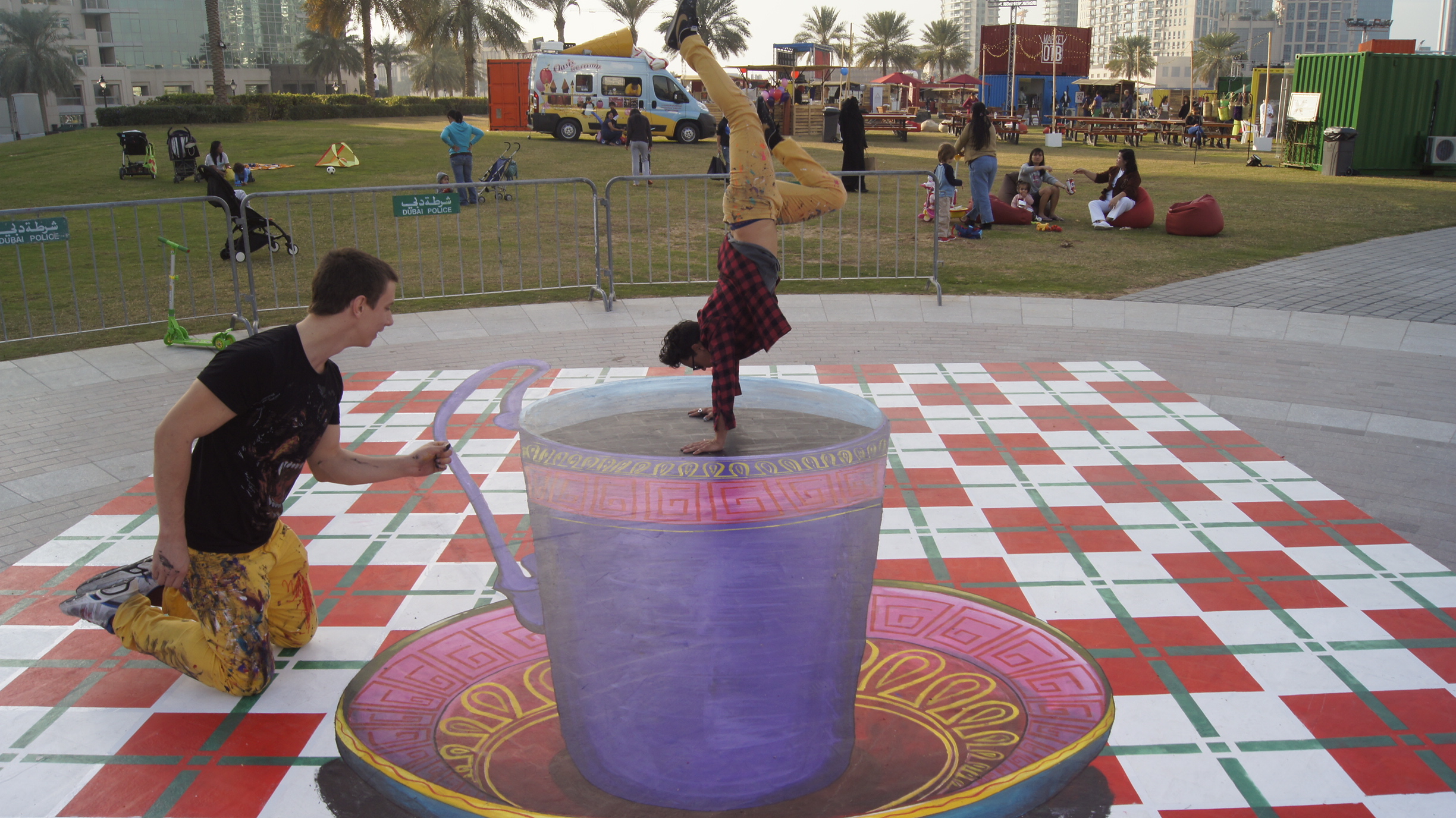 3D STREET ART performance