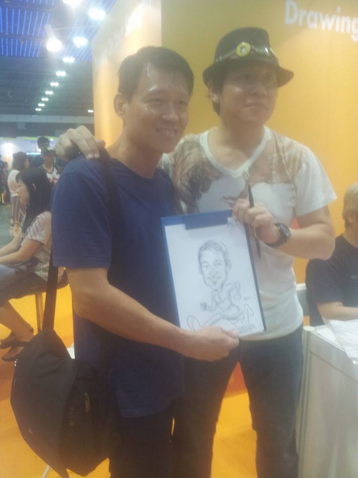 Caricaturist performance