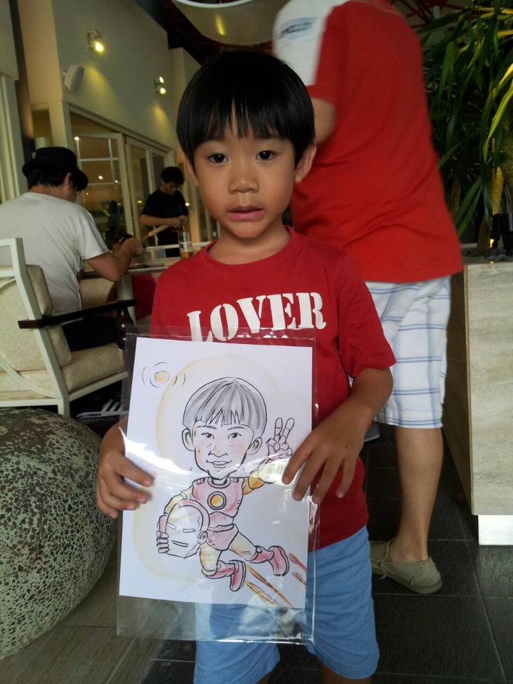 Caricaturist performance