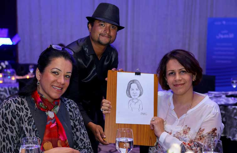 Cartoonist performance