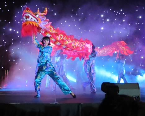 Chinese Dragon Dance performance