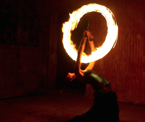Contact Juggler/Fire Artist performance