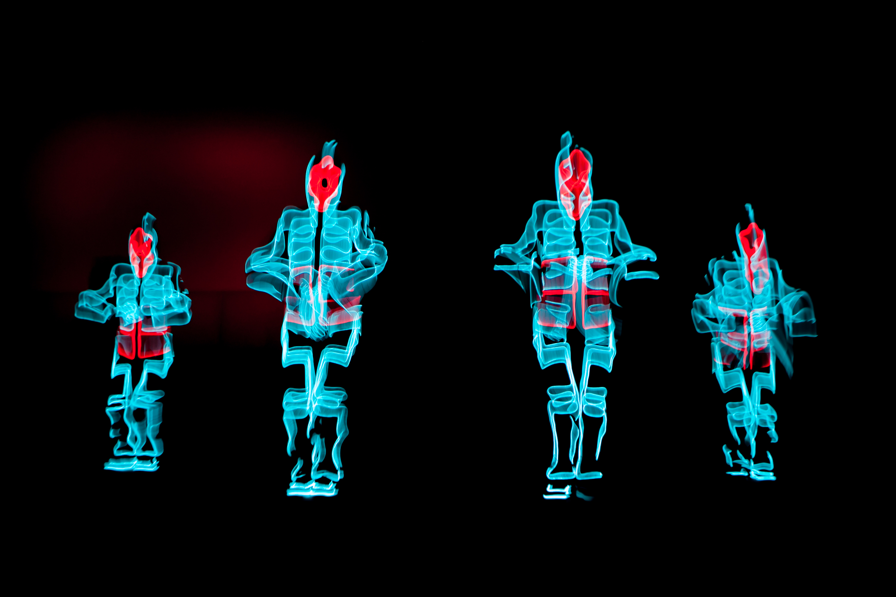 EL Wire + Robot Team Glowing Dancer performance