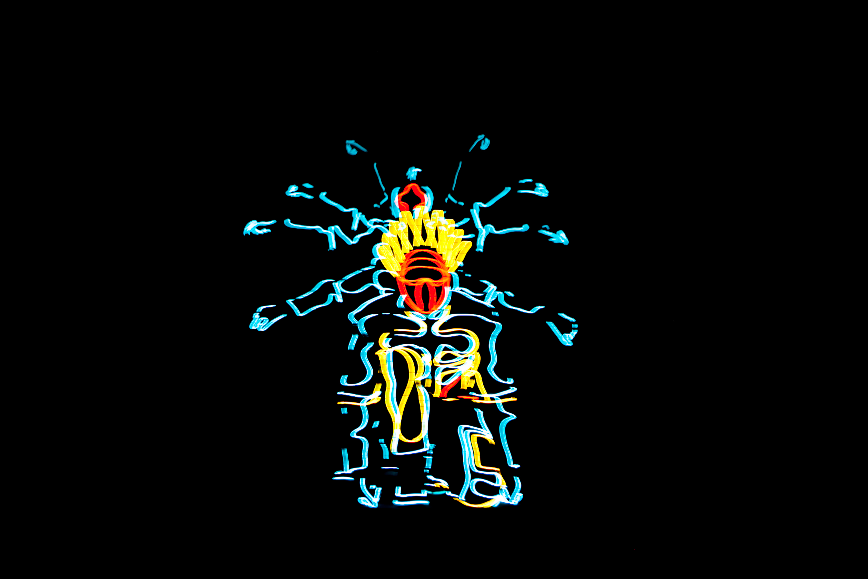 EL Wire + Robot Team Glowing Dancer performance