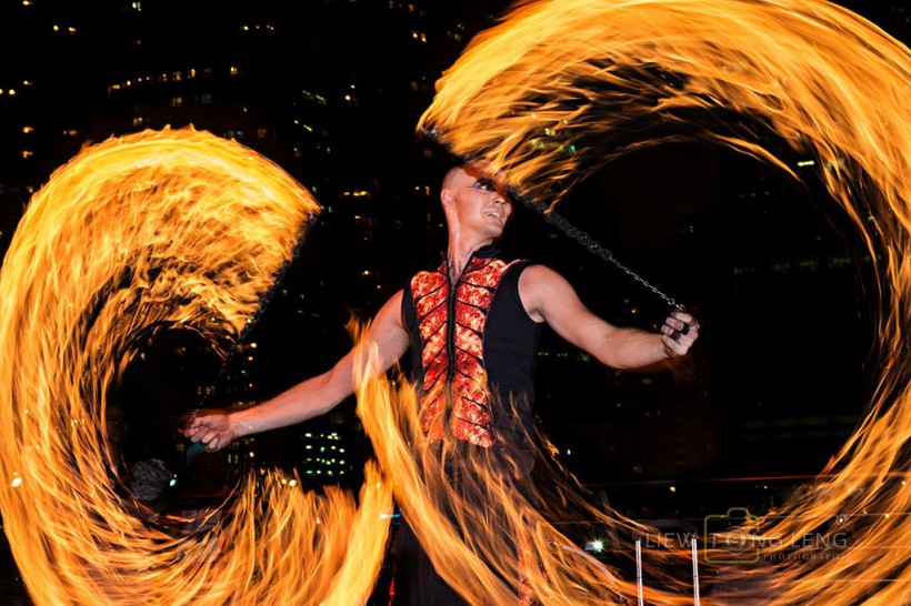 Fire show performance