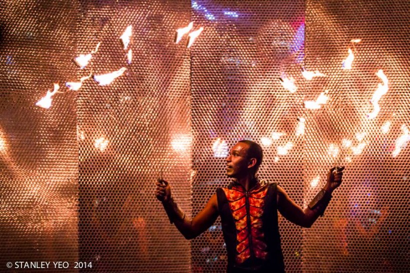Fire show performance