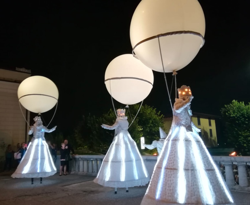 Full Moon Stilt Walkers performance