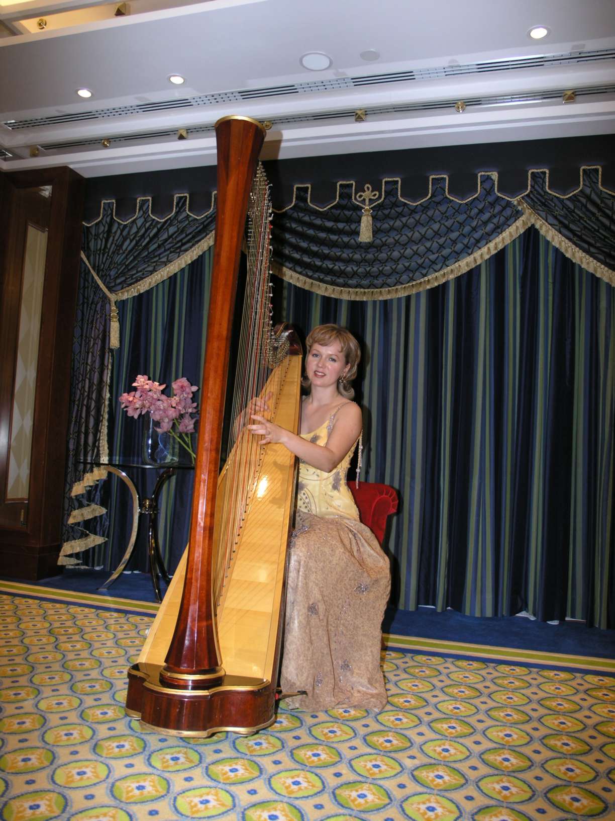 Harpist performance