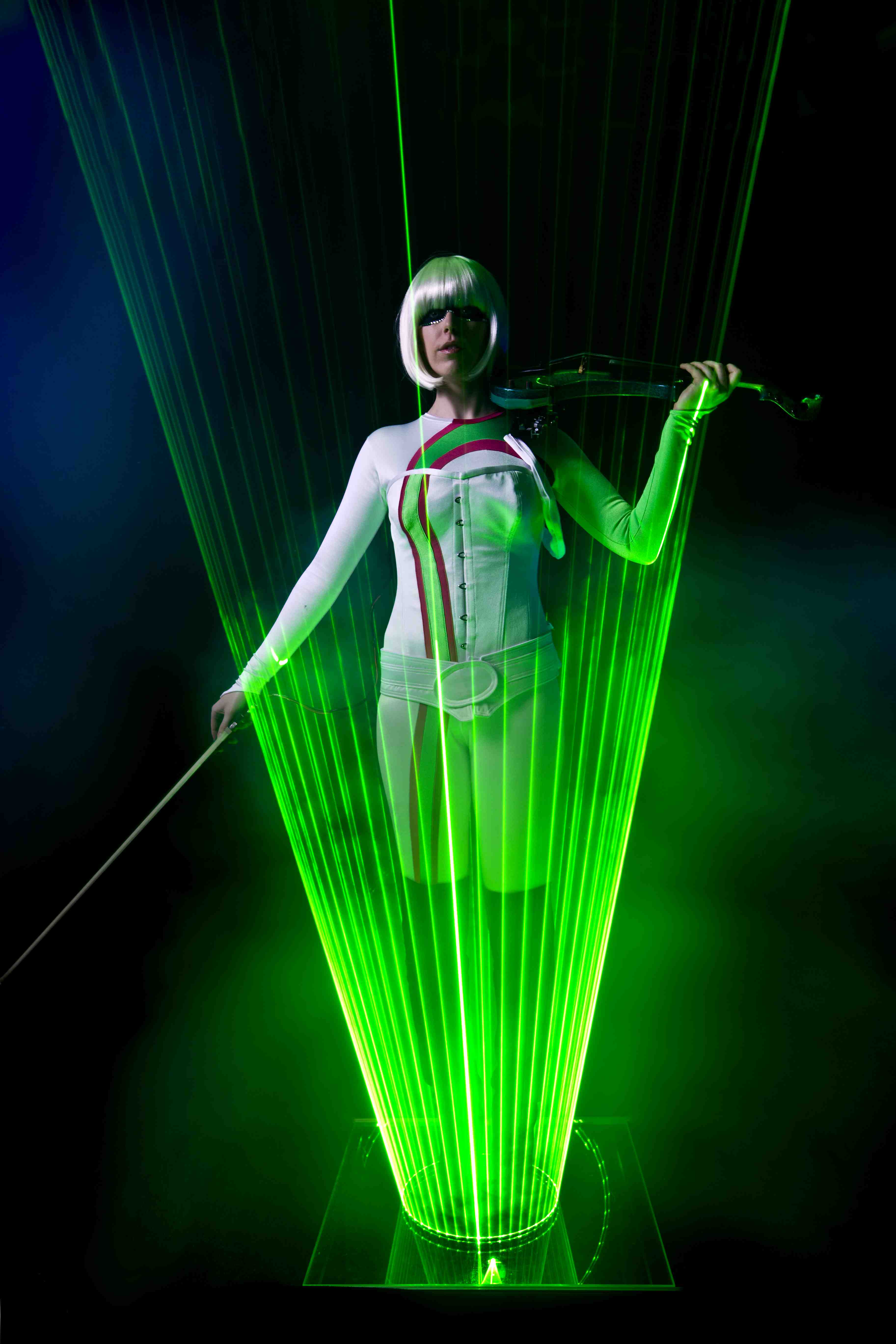 Laser Violinist performance