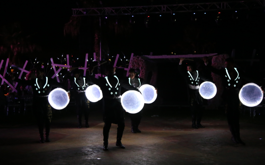 LED Arabic Drummers performance
