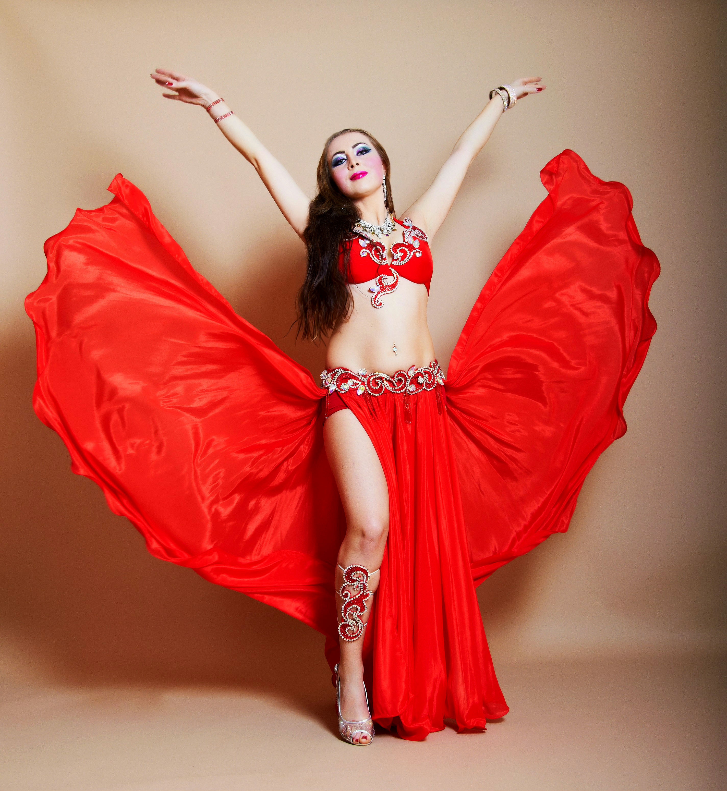 LED Belly Dancer performance