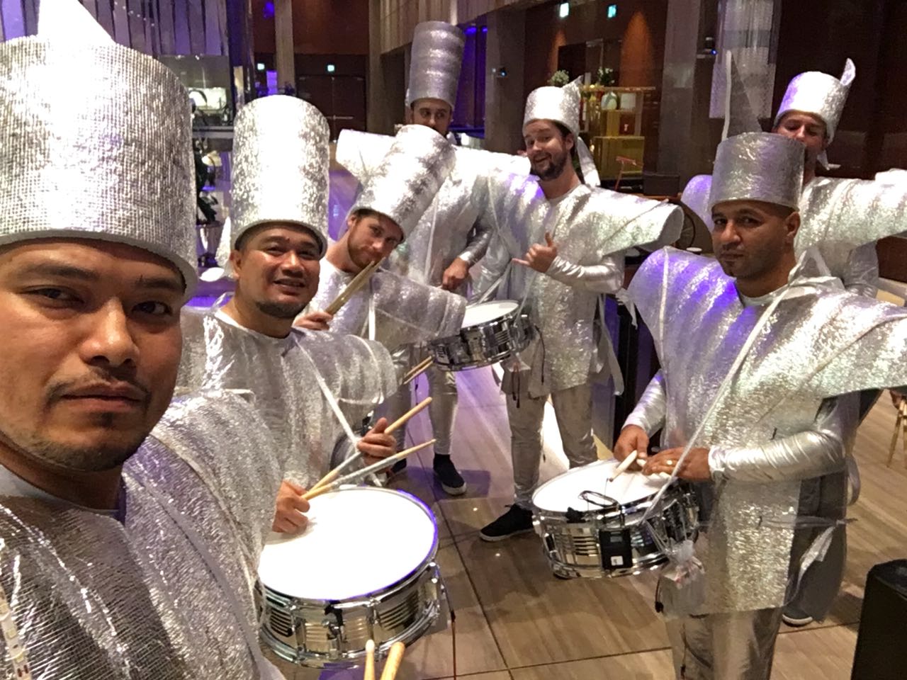 LED Drummers performance