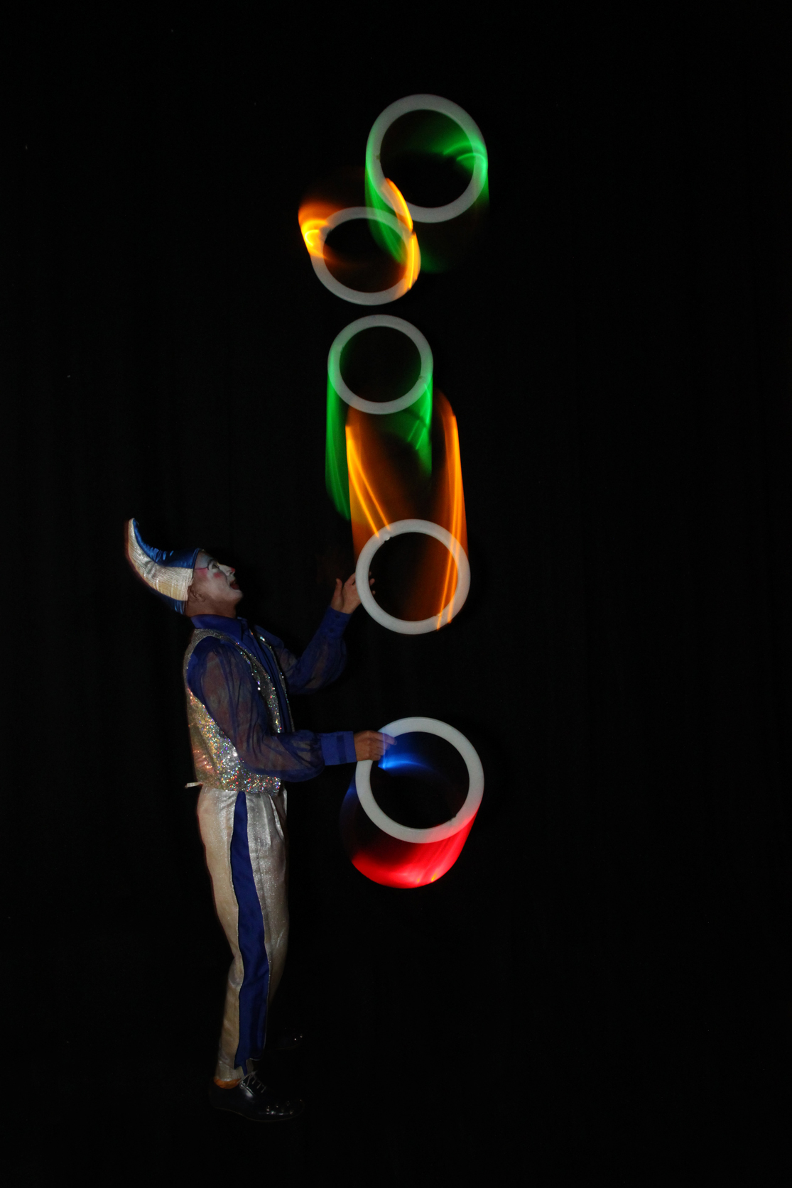 LED Performer and Juggler performance